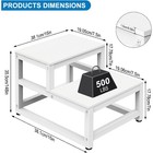 Heavy Duty 2 Tier Wooden Step Stool For Adults Kids  Small Bed Step Footstool
