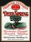 Vintage Label Deep Spring Kentucky Bourbon Whiskey Shively Jefferson County Ky