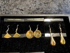 Vintage 1989   gold Tone Metal Shoulder Hook Earrings Lot 12 bag  1 67 Per Pair