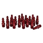 Milton   Colorfit   Plugs  m-style    Red  - 1 4  Mnpt Male  box Of 20 