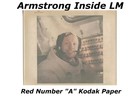 Nasa Apollo 11 Photo Red Number A Kodak Paper Photograph Neil Armstrong Lm