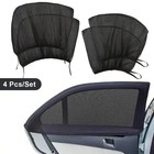 4pcs Car Window Sunshade Mesh Screen Uv Protection Mosquito Net Set