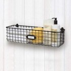 Wall Mount Storage Basket - Vintage Black Wire - Multi-purpose Kitchen Bathroom