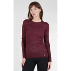 Smartwool Intraknit Merino 200 Base Layer Crew Top Size M Burgundy Long Sleeve