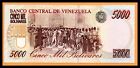 Venezuela Xf Note 5000 Bolivares Bs May 1994 First Date P-75a  low Shipping 