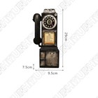 Wall-mounted Pay Phone Model Vintage Booth Telephone Figurine Rotary Antique Us