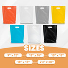 Retail Plastic Merchandise Bags  Die Cut Handles  Different Sizes And Colors