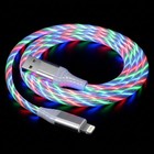Led Light Up Charging Cable Flowing Glow Cord Iphone Android Usb C Type C Fast