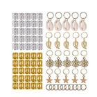 80x Hair Jewelry Braid Ring Cuff Decor Pendants Dreadlocks Beads Accessories B