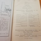 Rare 1937-38 Burroughs Wellcome   Co Price List Hardcover Book 