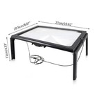 A4 Full Page 3x Magnifier 4 Led Hands Free Folding Fresnel Lens No Batt