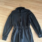 Francesca   s Black Long Sleeve Jumpsuit Medium