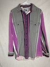 Vtg Roper Rodeo Striped Western Shirt  men s Large  Made In Usa