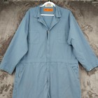 Unifirst Coveralls Jumpsuit Mechanic Boiler Suit Blue Cotton Blend Mens 54 Reg