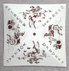 Vintage Western Reverse Painted Glass Ceiling Light Shade Cowboy Rodeo 11 1 2 
