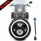Xjwc 7 Inch Led Headlight For Motorcycle With Hi low Beam   Amber