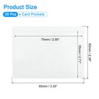 35 Pcs Self Adhesive Index Card Pockets With Top Open  3 3  X 2 4  Label Holder