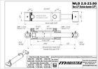 Hydraulic Cylinder For Loader Double Acting 2 5  Bore 23 5  Stroke 2 5x23 5 New