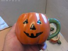 Vintage Halloween Pumpkin Mug Set Of 4  8oz    Ceramic 1995 