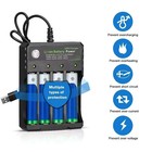 4 Slots Usb Battery Charger For Rechargeable Lithium Li-ion Batteries 3 7v