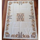 Psychedelic Mushroom Tablecloth Vintage 1970 s Hand Painted Retro Kitchen Decor