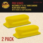 2 Dura-gold Rectangle 4  X 1-3 4  Hand Sanding Block Base Handle  Hook   Loop