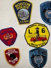 Large Lot Of 8 Boston Massachusetts Police Fire Ems Shoulder Patches Obsolete