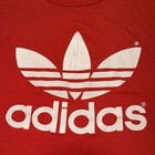 Vintage 80s Adidas Trefoil Logo Red Single Stitch T Shirt Medium Made In Usa