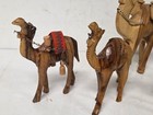 Carved Wood Camel Figure Lot 3