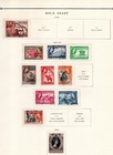 Stamp Collection- Gold Coast-collection On 2 Vintage Album Pages  j194 
