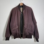 Vintage Banana Republic 2 In 1 Canvas Bomber Jacket Burgundy Travel   Safari Med