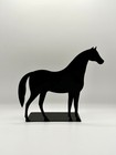 Vintage Black Metal Horse Bookends Pair Equestrian Shelf Decor Library Office
