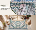 Area Rug Washable Rug Nonslip Backing Low Pile Abstract For Living Room Decor Us
