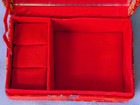 Vintage Royal Lady Brocade 4  Small Jewelry Box Mirror  Floral Trinket Case Gold