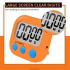 6 Pack Small Digital Kitchen Timer Magnetic Back And On off Multicolored