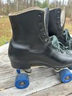 Vintage Sure Grip Super X 7l Roller Skates Black Mens Size 10 Leather Usa