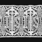 Alb Front Wrap Latin Cross And Ihs Lace Vestment Church Clergy Large New