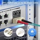 Cable Matters 10gb Om3 Lc To Sc Plenum Fiber Optic Cable  3 3ft   1m   Ofnp P   