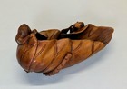 Intricate Mermaid Boxwood Carving - Antique