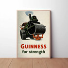 Guinness For Strength Steamroller Vintage Beer Advertising Poster 24x36