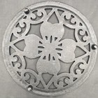 Vintage Bronze And Black Cast Iron Trivet Four Leaf Clover Design A11