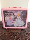 Vintage Walt Disney Cinderella Lunch Box And Thermos Pink Aladdin Brand 1990s