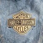 Harley Davidson Denim Dog Vest Jacket With Denim Hat Medium Riding In Style