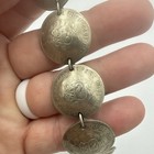 2 Vtg Bracelets 1975-77 Peru Peruivan Coin Domed Circle Chain Link Jewelry