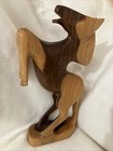 Vintage Hand Carved Wooden Sculpture Rearing Horse Stallion Primitive 12   