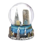 Mini San Francisco Snow Globe 2 5 Inch Skyline And Victorian Row Houses And Coit