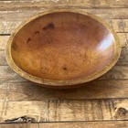 Vintage Hand Turned Wood Dough Bowl 9    Primitive Rustic Farmhouse