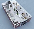 40ft Deluxe Expandable Prefab House 3br 1ba Double Wing Folding Container Houses