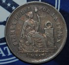 Peru 1 Dinero 1875     b307