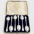 1933 Sterling Silver 925 Golf Demitasse Spoon Set Antique Golfer Memorabilia